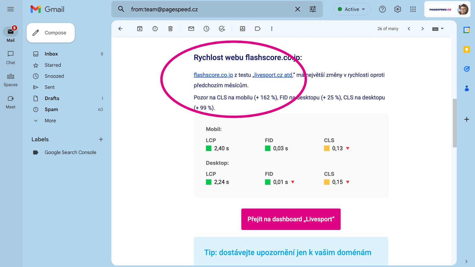Improved Email Reporting