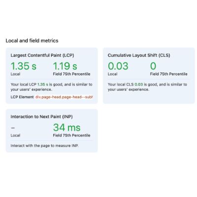 New page speed measurement in Chrome DevTools