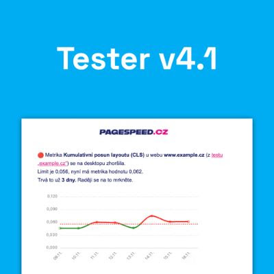Tester verze 4.1: grafy v hlášeních, přehlednější modály…